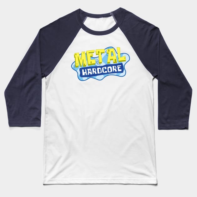 Metal Hardcore Spongebob Baseball T-Shirt by argobel13